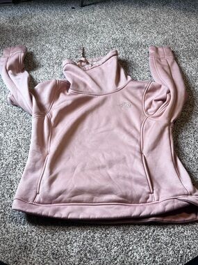 The North Face Women’s Pink Cowl Neck Hoodie Large Fleece Lined Pullover
